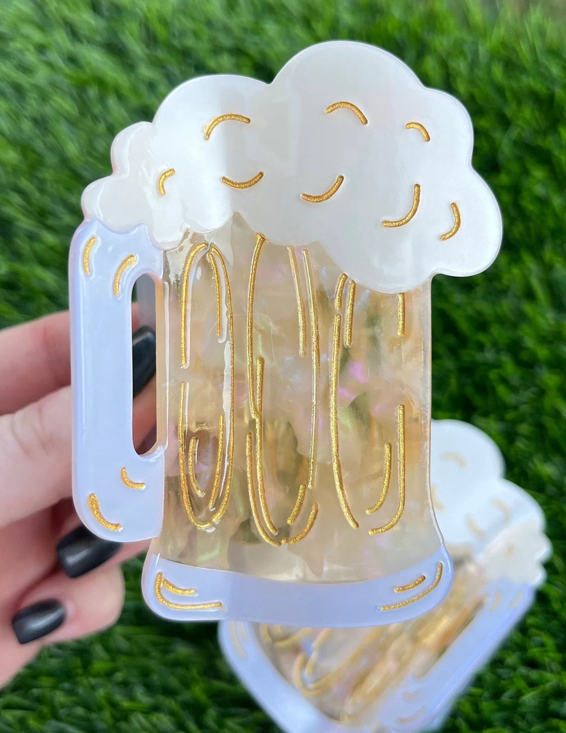 Frothy Beer Mug Hair Claw image 1