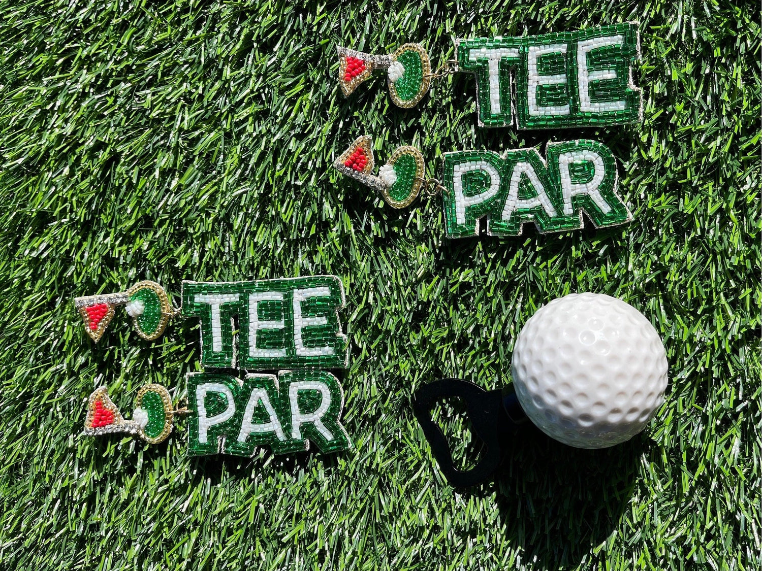 PAR-TEE Seed Bead Golf earrings image 0