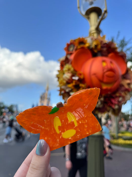 Pumpkin Mouse Ears Hair Claw  image 0