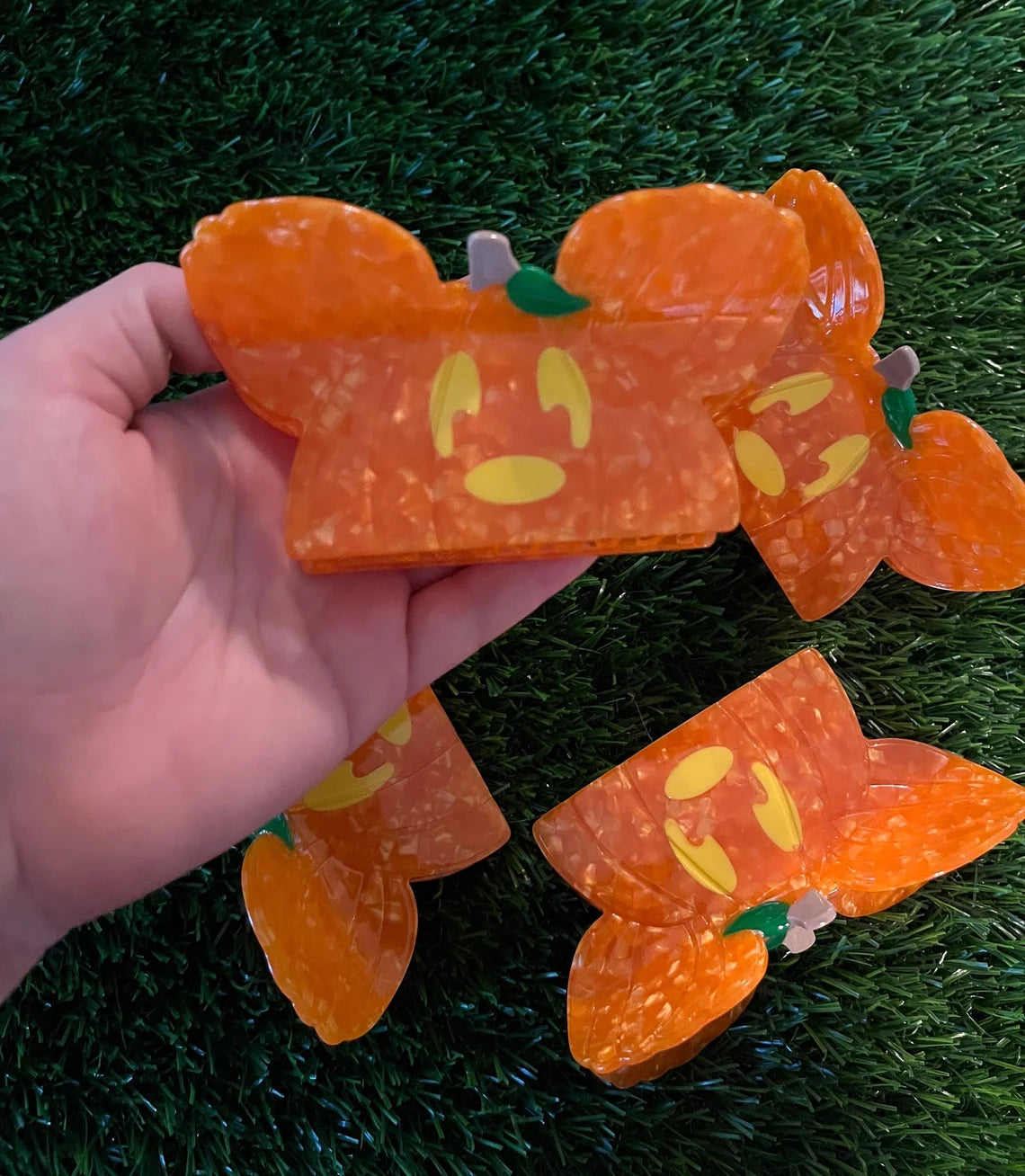 Pumpkin Mouse Ears Hair Claw  image 3