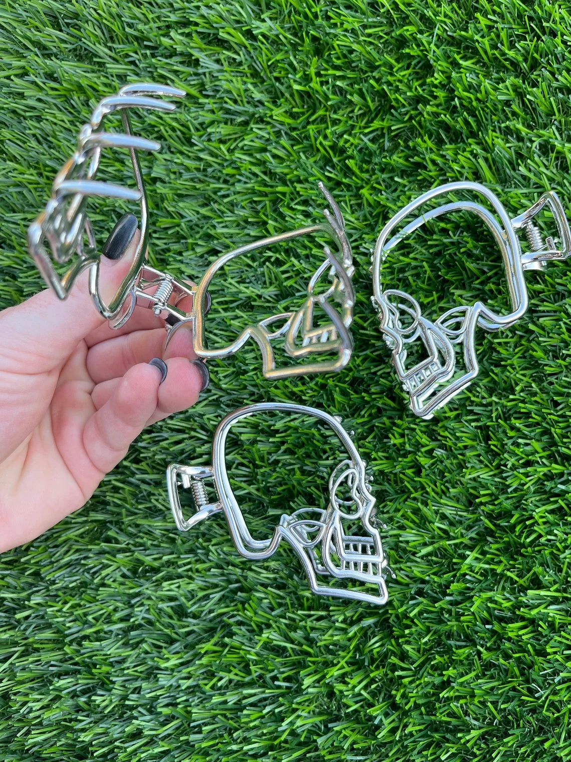 Silver Skull Hair Claw image 2
