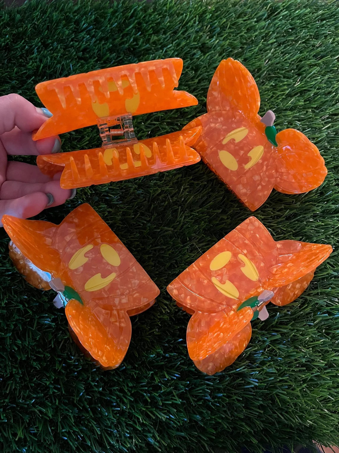 Pumpkin Mouse Ears Hair Claw  image 2